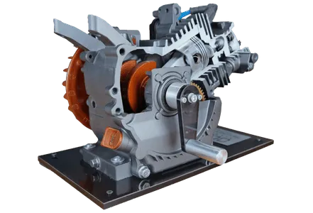 Tek Silindir 4 Zamanlı Kesit Model