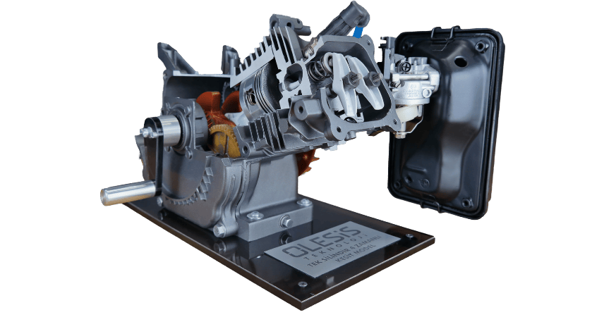 Tek Silindir 4 Zamanlı Kesit Model