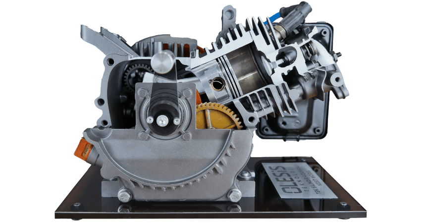 Tek Silindir 4 Zamanlı Kesit Model